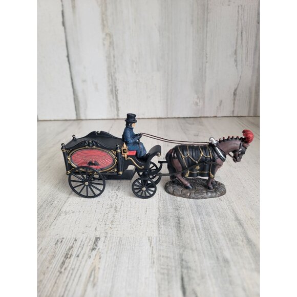 Dept 56 58574 Horse Drawn Hearse dickens village accessory xmas - Picture 2 of 10